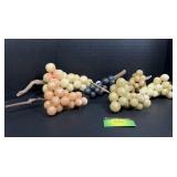 Carved Stone Grape Clusters