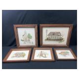 Framed Needle point artworks