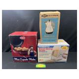 Presto bread slicer, West Bend Fiesta percolator,