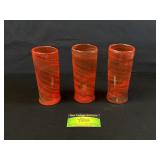 Vintage Handmade Hand-Blown Mexican Orange Swirl