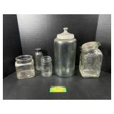 Vintage glass Jars