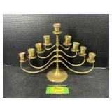 Brass Rotating Hanukkah Menorah