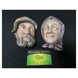 Lefton farmer heads wall decor