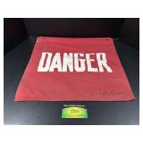 Antique Danger CIPS CO Fabric Sign