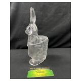 Glass bunny jar