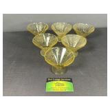 Yellow Depression glass Sundae Cups