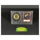 Joe Thornton Signed Card & Commemorative Puck