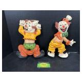 Vintage Homco Plastic Clown Wall Hangings