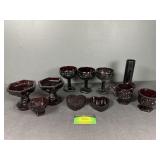 Red Ruby Glass Auxiliary pieces