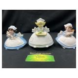 Lefton Nurse music box and figurines