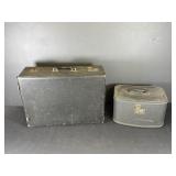 Vintage Suitcase & Small Handheld Case (Unable To