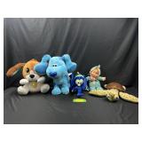 Blue, Crush, and more stuffed animals