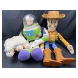 Mattel and Disney Large Woody, Buzz, and Sheep