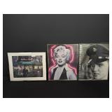 Framed Pictures Of Marilyn Monroe, Elvis Presley