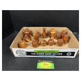 Vintage Wooden Salt and Pepper Shakers