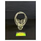 Murano-Style Crystal Art Glass Basket