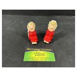 Lefton Holiday Sitting Girl Figures