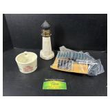 Old Spice Light House, Shavers, and Shaving Mug