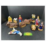 Handpainted Nativity Scene Figures