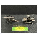 Small Metal Cannon and Buggy Pencil Sharpeners