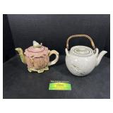 2 Stoneware Tea Pots