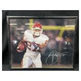 Signed Larry Johnson framed photograph