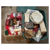 2 Totes of Christmas Decor