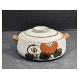 Stoneware lidded bowl