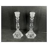 Vintage Tiffany and Co Glass Candle Stick Holders
