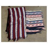 Two crocheted throw blankets