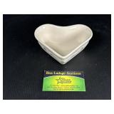 Longaberger Green Small Heart Shaped Bowl