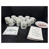 Divernon United Methodist church cups, plate