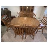 Tell City Tanbark Oak Dining Table with Chairs