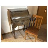 Roll Top Desk And Chair