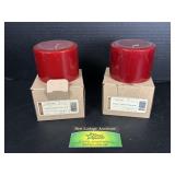 2 Longaberger Pillar Candles