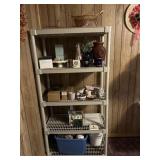 Plastic Storage Shelf with Home Decor
