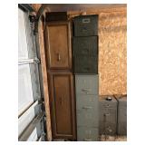 Filing Cabinet, Wooden Cabinet, and Storage Boxes