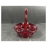 Ruby Glass Basket