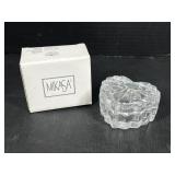 Mikasa Glass Heart Shaped Keepsake with Lid