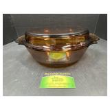 Vintage Amber Anchor Hocking Casserole Dish