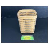 Tall Brown Striped Longaberger Basket