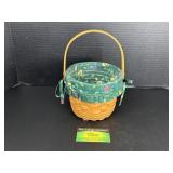 Round Longaberger Basket with Green Lining