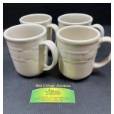 4,Longaberger Woven Traditions Ivory mugs
