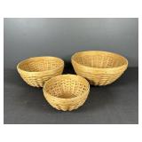 Longaberger set of 3 Nesting Baskets