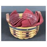 Longaberger Basket w/ Liner & Plastic Insert