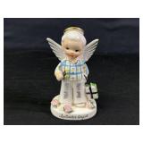 Vintage Napco September Birthday Boy Angel Figure