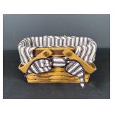 Longaberger double handle basket with liner