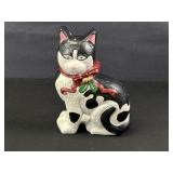 Christmas Cat Cast Iron Book End