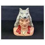 Native American Cast Iron Book End