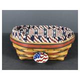 Longaberger Patriotic Red white andblue basket